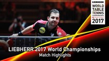 2017 World Championships Highlights I Timo Boll vs Ma Long (1/4)