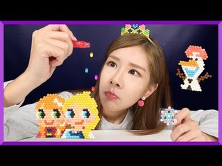 DIY Disney FROZEN AQUA BEADS simple Craft Play Set !! | CarrieAndEnglish