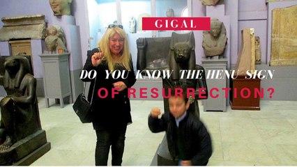 Henu resurrection salute sign of the ancient Egyptians by Gigal