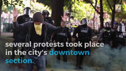 14 people arrested in Portland protests on Sunday