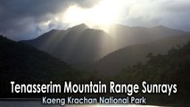 Tenasserim Mountain Range Sunrays Kaeng Krachan National Park Thailand