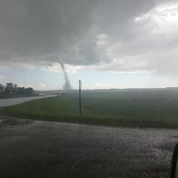 Tornado Touches Down in Three Hills, Alberta