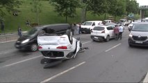 Tem Otoyolunda 10 Aracın Karıştığı Zincirleme Trafik Kazası