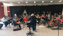 Répétition de l'Orchestre régional de Normandie pour préparer le concert de Thiéfaine au festival Beauregard