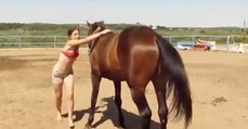 Quando um cavalo entende os problemas de uma mulher... TOP!