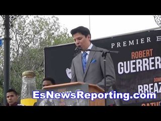 Robert Guerrero vs Aron Martinez Faceoff and press conference - EsNews