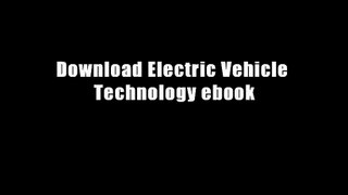 Download Electric Vehicle Technology ebook