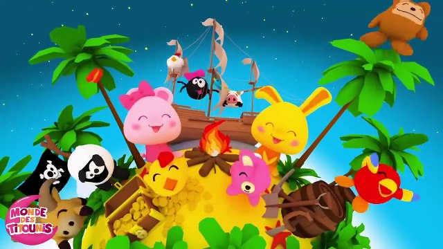 Cinq petits singes sautant sur le lit - Comptines pour enfants- Titounis