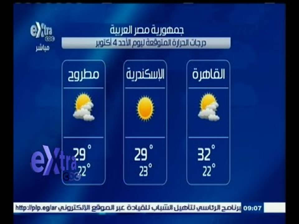 #غرفة_الأخبار | حالة الطقس ودرجات الحرارة ليوم...