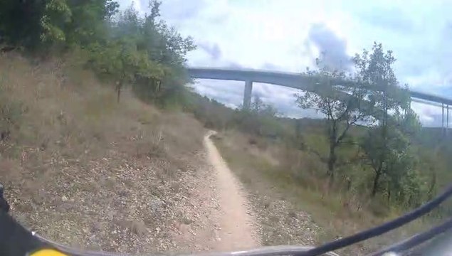 raid VTT 100km Transbrac 2017, vers le viaduc