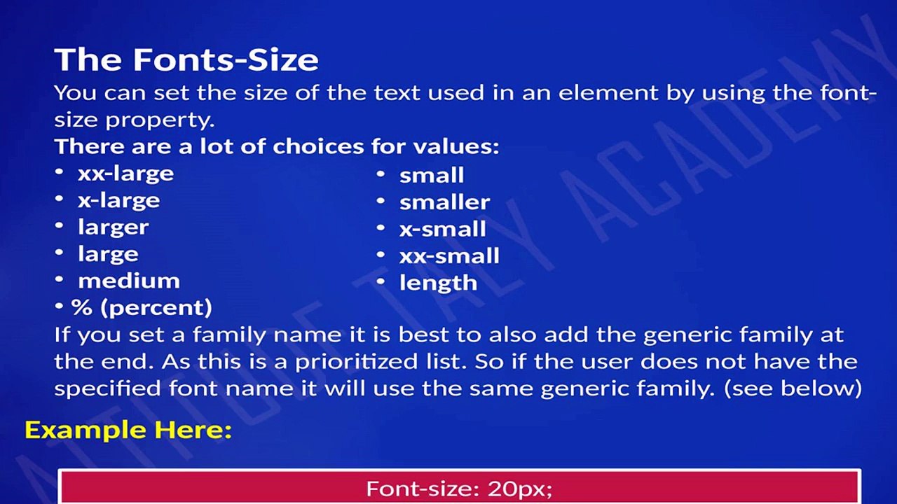 Introduction to CSS Fonts, Texts and Colors - Lesson 7