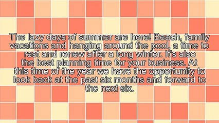 Summer To Do List for Day Spas