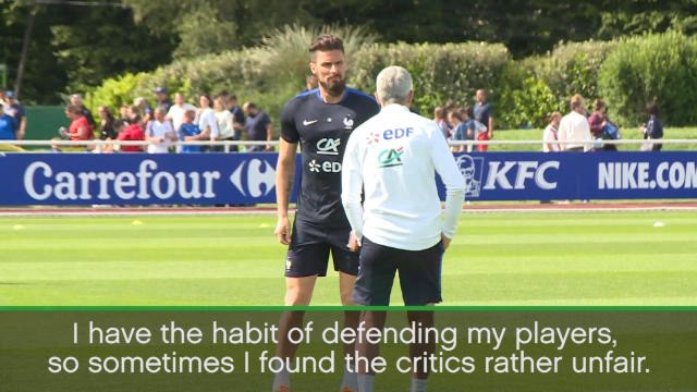 Giroud's critics are 'unfair' - Deschamps