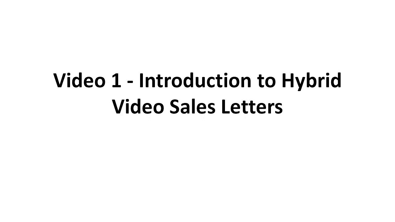 01 Intro | Video Sales Letter Formula | Tube Ranking Formula