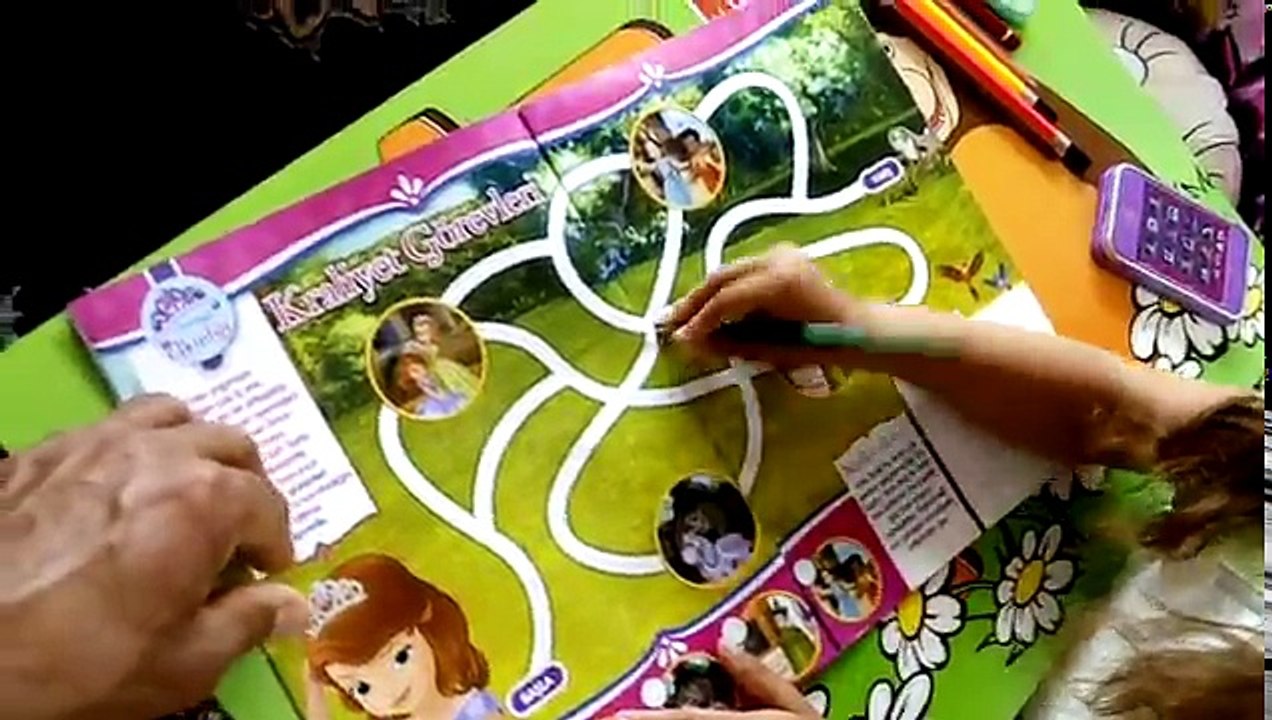 prenses sofia dergisi açtık hediyesi mini telefon , hikayeler bulmacalar eğlenceli çocuk d