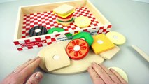 Making A Toy Velcro Sandwich And  mburger  Playset For Children  Toyshop - Toys F