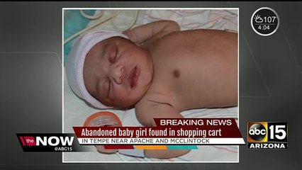 Abandoned baby girl found in Tempe shopping cart