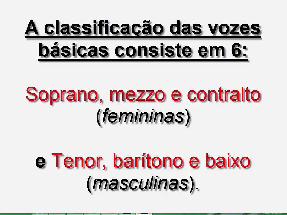 Tessitura Vocal e Exercícios