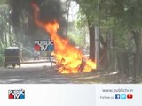 Mysuru: Bike explodes after an Electric pole fell on it