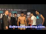 Khan vs Algieri Weigh In 146.4 & 146.2 - EsNews Boxing