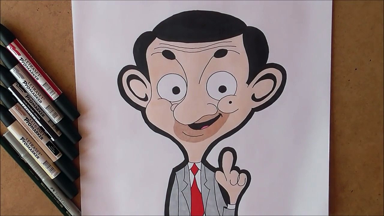 how Do Draw : Drawing Mr Bean Cartoon Character Step By Step - video