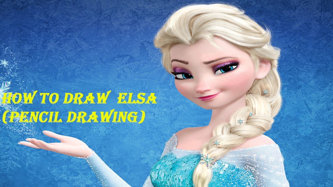 How to Draw Elsa (Frozen) pencil drawing