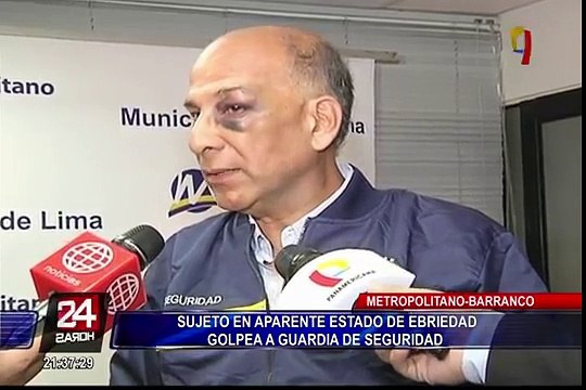 Barranco: sujeto en aparente estado de ebriedad golpea a guardia de seguridad