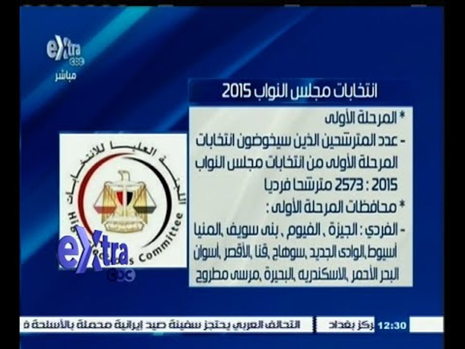#غرفة_الأخبار | المرحلة الأولى في انتخابات مجلس النواب المرحلة الأولى