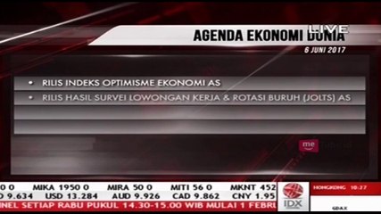 Agenda Ekonomi Dunia, Indonesia, dan Pasar Modal Indonesia 6 Juni 2017