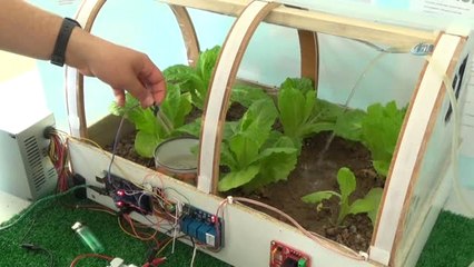 Öğrenciler, Paradan, Sudan ve Zamandan Tasarruf Ettiren Otomasyonlu Sera Üretti