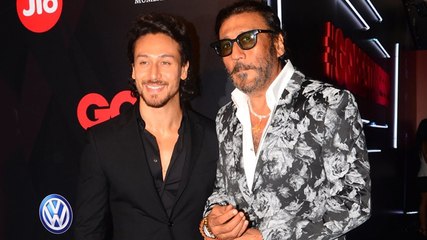 Tiger Shroff and Jackie Shroff's Cute Moments at GQ Best Dressed Awards 2017