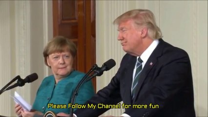See reaction of Angela markel when donald trump cracks a joke