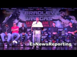 Intense FACE OFF between Timothy Bradley and Jesse Vargas!