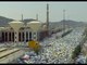 Hajj pilgrims travel to Mount Arafat near Mina
