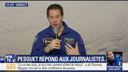 "On a le sens de l'odorat un peu inhibé", ironise Thomas Pesquet