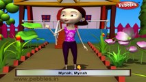 Mynah | 3D animated nursery rhymes for kids with lyrics | popular Birds rhyme for kids | Mynah song | bird songs | Funny rhymes for kids | cartoon | 3D animation | Top rhymes of bird for children