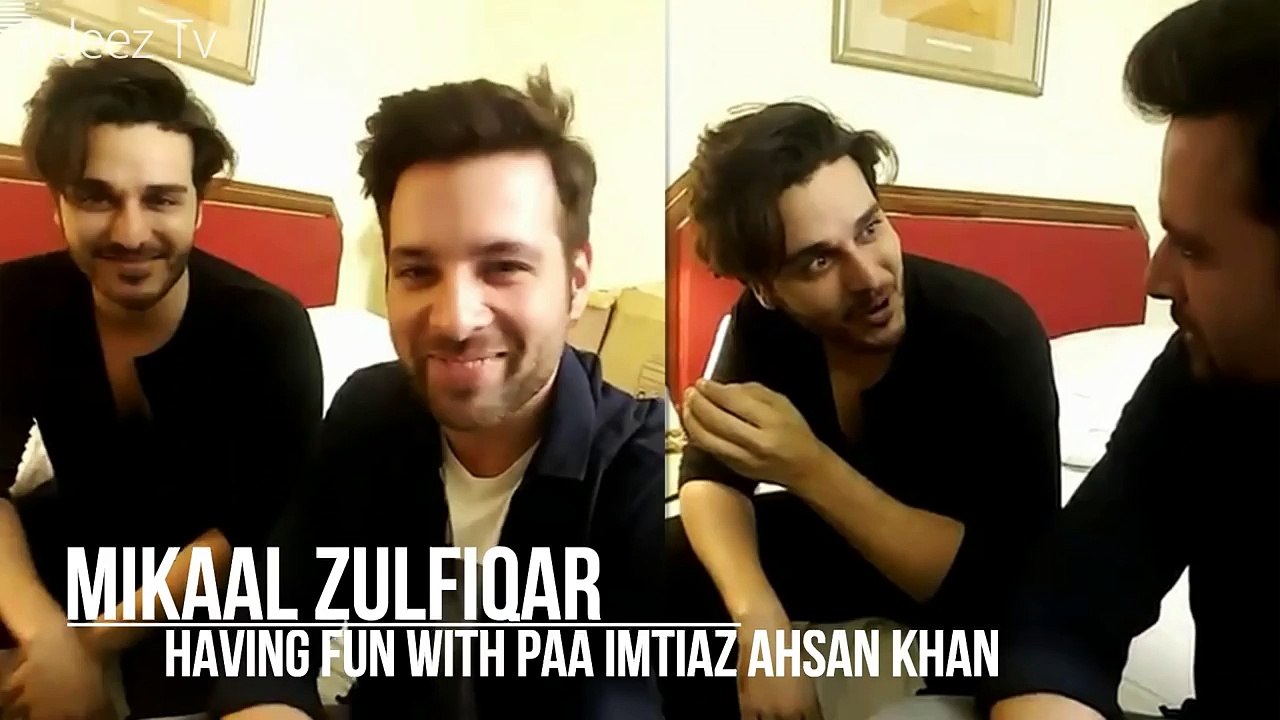 Mikaal Zulfiqar having fun with Paa Imtiaz Ahsan Khan