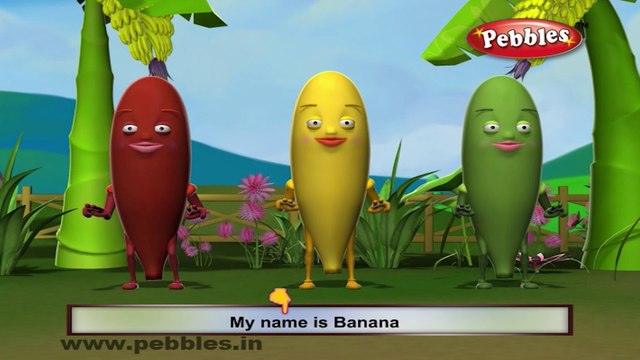 Banana | 3D animated nursery rhymes for kids with lyrics | popular Fruits rhyme for kids | banana song | fruits songs | Funny rhymes for kids | cartoon | 3D animation | Top rhymes of Fruits for children