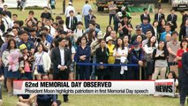 President Moon highlights patriotism in first Memorial Day speech