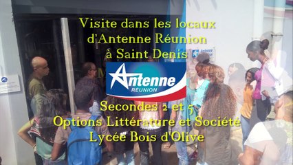 Les secondes opt. littérature et société du LBO en visite à antenne réunion