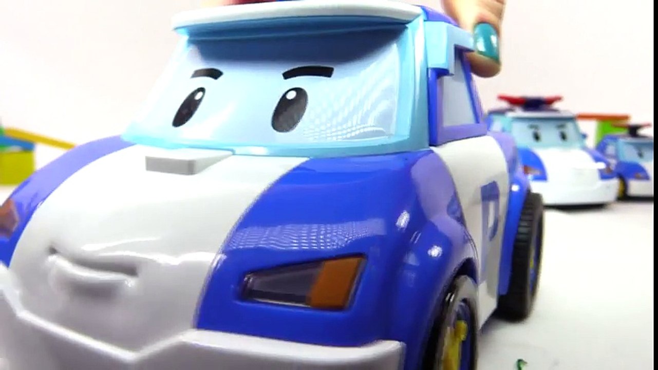 Kid's Toy Car Collection - Robocar Poli FAMILY! Robo Transformer Toy Collection Videos