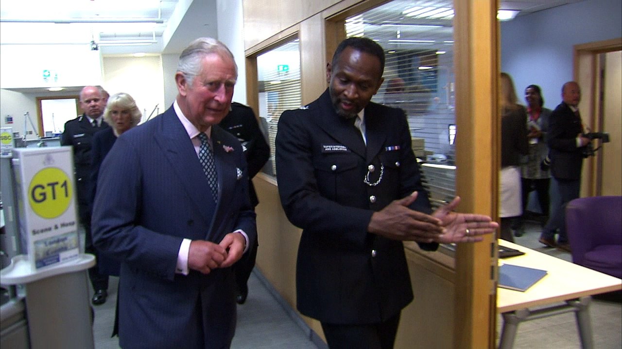 Prince Charles visits Met's Central Communications Command