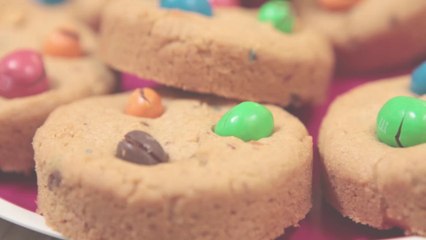 Les cookies M&M's et beurre de cacahuète