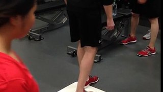 111.Train With the Flames -- Slide board Reverse Lunge