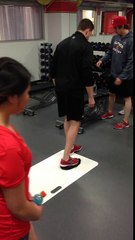 111.Train With the Flames -- Slide board Reverse Lunge