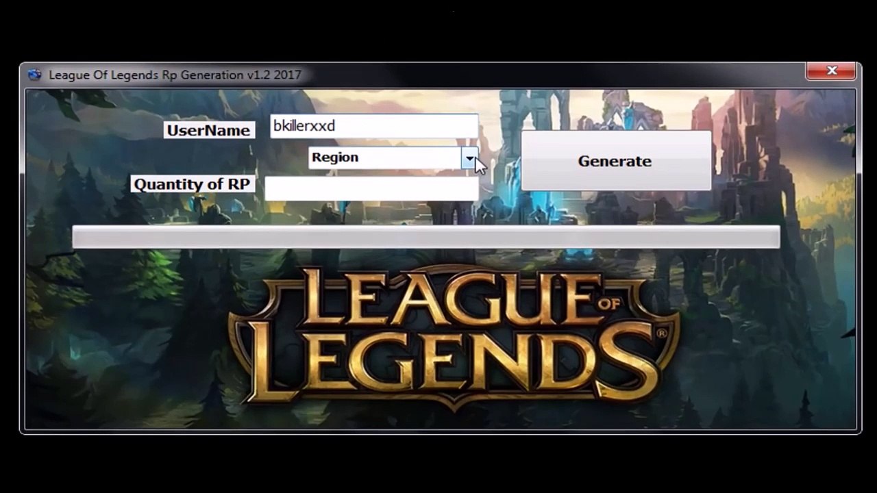 Gerador de RP League Of Legends Atualizado Nuevo 2017