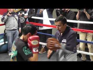 edgar sosa working mitts for chocolatitio fight - EsNews