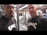 willie monroe jr and trainer tony morgan AM Workout GGG fight week - EsNews