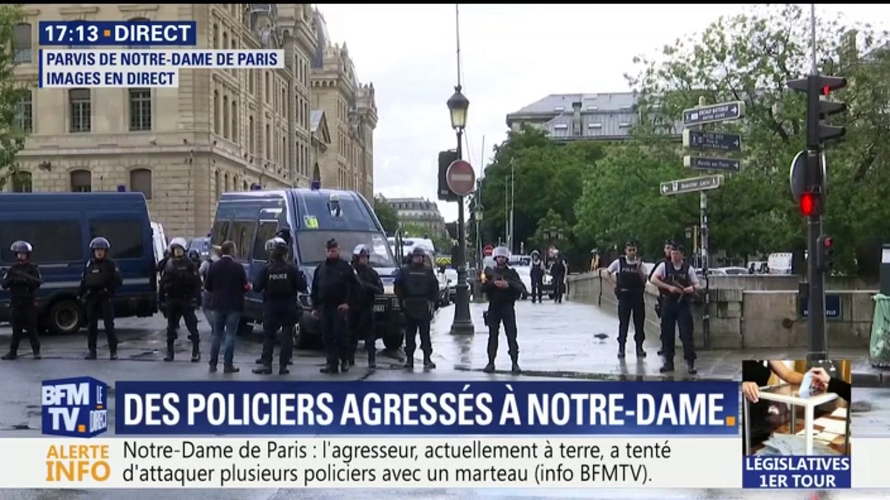 Le policier aurait été "légèrement blessé à la tête par un coup de marteau", dit Unité SGP Police FO