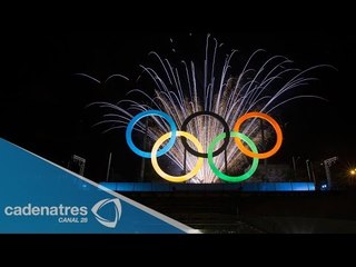 Скачать видео: Río de Janeiro exhibe los aros olímpicos